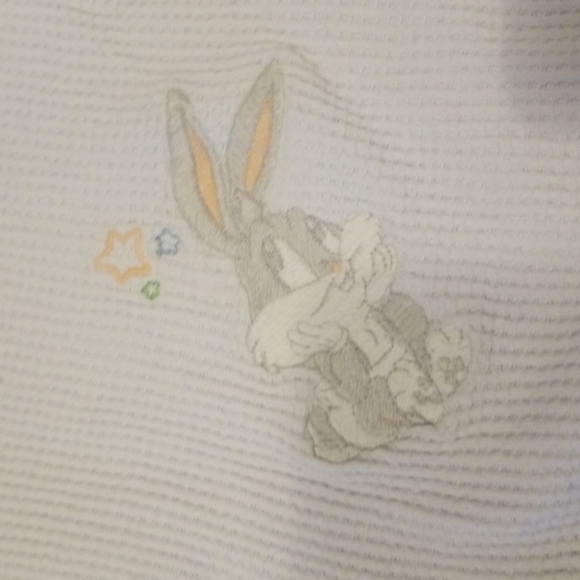 2 Vintage Baby Looney Tunes baby blankets Bugs Bunny, Sylvester - Picture 4 of 5